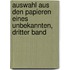 Auswahl aus den Papieren eines Unbekannten, dritter Band