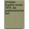 Christian Krachts Roman  1979  Als Popliterarischer Text door Hael Al-Dobeibi