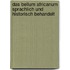 Das bellum Africanum sprachlich und historisch behandelt
