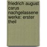 Friedrich August Carus Nachgelassene Werke: erster Theil door Friedrich August Carus