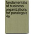 Fundamentals of Business Organizations for Paralegals 4e