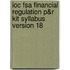 Ioc Fsa Financial Regulation P&r Kit Syllabus Version 18