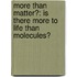 More Than Matter?: Is There More To Life Than Molecules?