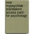 New Mypsychlab - Standalone Access Card - For Psychology