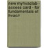 New Myhvaclab - Access Card - For Fundamentals Of Hvac/r
