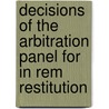 Decisions of the Arbitration Panel for In Rem Restitution door Aicher