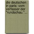 Die Deutschen In Paris: Vom Verfasser Der "rundschau."...