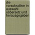 Die vorsokratiker in auswahl ušbersetz und herausgegeben