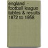 England  -  Football League Tables & Results 1872 to 1958