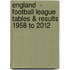 England  -  Football League Tables & Results 1958 to 2012