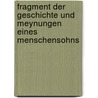 Fragment Der Geschichte Und Meynungen Eines Menschensohns door Ernst August Anton Von Göchhausen