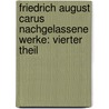 Friedrich August Carus Nachgelassene Werke: vierter Theil door Friedrich August Carus