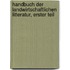 Handbuch der Landwirtschaftlichen Litteratur, Erster Teil