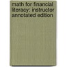 Math for Financial Literacy: Instructor Annotated Edition door Todd Knowlton