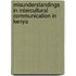 Misunderstandings in Intercultural Communication in Kenya