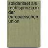 Solidaritaet Als Rechtsprinzip In Der Europaeischen Union door Tonia Hieronymi