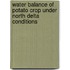 Water Balance of Potato Crop Under North Delta Conditions