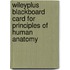 Wileyplus Blackboard Card for Principles of Human Anatomy