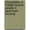 Affordability of Middle Income People in Apartment Housing by Jannatul Ferdaush