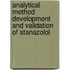 Analytical Method Development and Validation of Stanazolol
