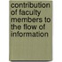 Contribution of faculty members to the flow of Information