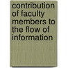 Contribution of faculty members to the flow of Information door Murari Murali Prasad