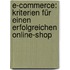 E-Commerce: Kriterien für einen erfolgreichen Online-Shop