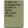English for Management Studies in Higher Education Studies door Wayne Jennings