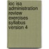 Ioc Isa Administration Review Exercises Syllabus Version 4