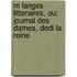 M Langes Litteraires, Ou; Journal Des Dames, Dedi La Reine