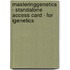 Masteringgenetics - Standalone Access Card - For Igenetics