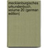 Mecklenburgisches Urkundenbuch, Volume 20 (German Edition)