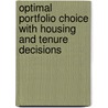 Optimal portfolio choice with housing and tenure decisions door Patrick Coggi