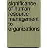 Significance of Human Resource Management to Organizations by Titiloye Oyebanji