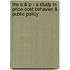 The A & P - A Study In Price-Cost Behavior & Public Policy