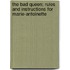 The Bad Queen: Rules And Instructions For Marie-Antoinette