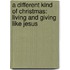 A Different Kind of Christmas: Living and Giving Like Jesus
