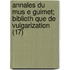 Annales Du Mus E Guimet; Biblioth Que de Vulgarization (17)