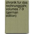 Chronik Fur Das Rechnungsjahr, Volumes 7-9 (German Edition)