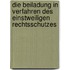 Die Beiladung in Verfahren Des Einstweiligen Rechtsschutzes