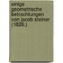 Einige geometrische betrachtungen von Jacob Steiner (1826.)