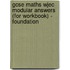 Gcse Maths Wjec Modular Answers (for Workbook) - Foundation