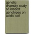Genetic Diversity Study of Linseed Genotypes on Acidic Soil