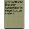 Grammattische deutsche Kunstwörter in einem kurzen System. by Abraham Gotthelff Mäzke
