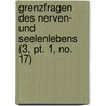 Grenzfragen Des Nerven- Und Seelenlebens (3, Pt. 1, No. 17) by B. Cher Group