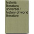 Historia literatura universal / History of World Literature