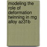 Modeling The Role Of Deformation Twinning In Mg Alloy Az31b door Ashutosh Jain