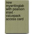 New Mywritinglab With Pearson Etext - Valuepack Access Card