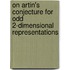 On Artin's Conjecture For Odd 2-Dimensional Representations