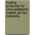 Routing Protocols for Ultra-Wideband Mobile Ad Hoc Networks